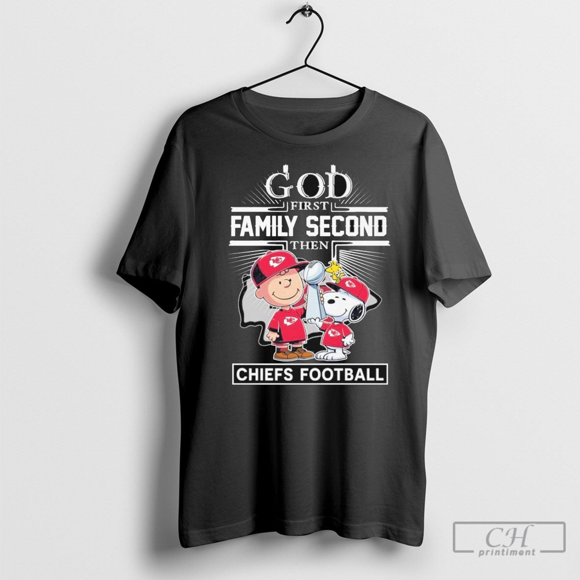 Peanuts X God First Family Second Then Kansas City Chiefs Football Shirts Hoodie, Sweatshirt | InkRitualCo.com