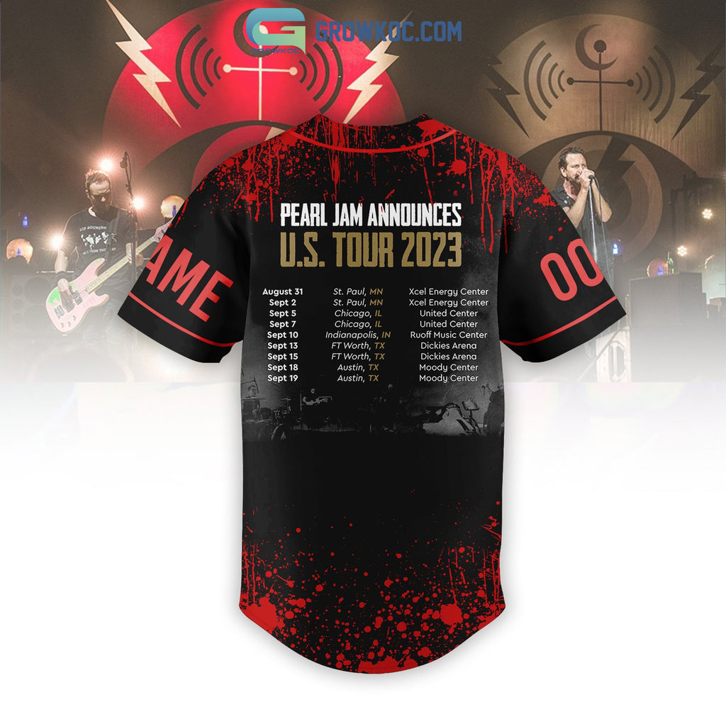 Pearl Jam Announces US Tour 2023 Personalized Baseball Jersey