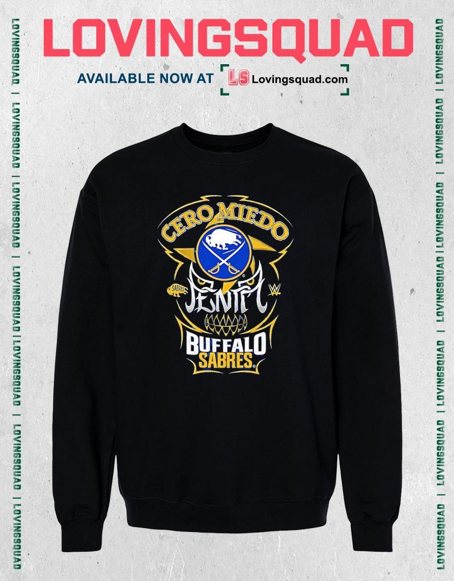 Penta El Zero M Buffalo Sabres Cerro Miedo Skull T-shirt