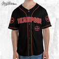Personalize Deadpool Black Red Baseball Jersey