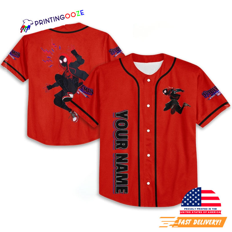 Personalized Miles Morales Comic Baseball Jersey