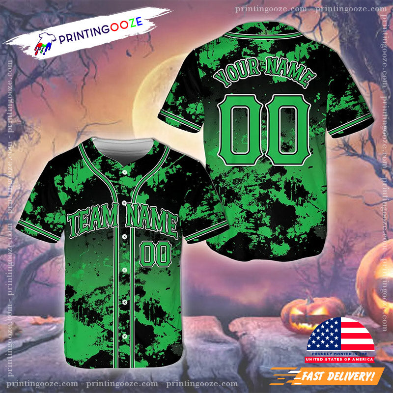 Personalized Halloween Spooky Vibes Baseball Jersey