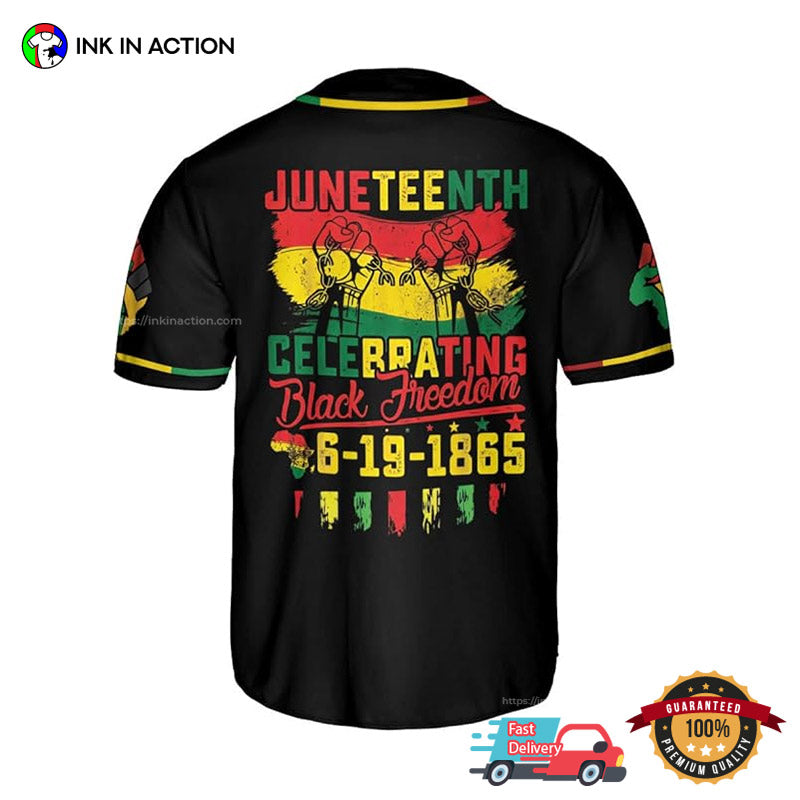 Personalized Juneteenth Breaking Every Chain Since 1865 Baseball Jersey