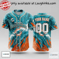 Personalized Miami Dolphins Baseball Jersey Shirt
