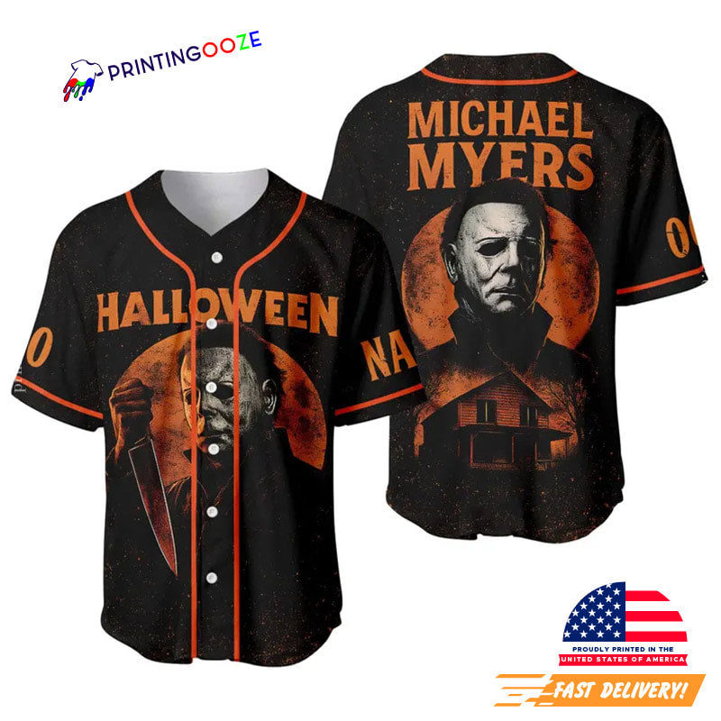 Personalized Michael Myers Halloween Night Baseball Jersey