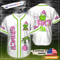 Personalized Name In My Grinch Era Santa Baseball Jersey