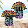 Personalized Tropical Summer Hawaiian Baseball Jersey No. 2