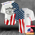 Personalized US Flag Jack Daniels Baseball Jersey