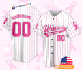 Personalized Warriors Breast Cancer Baseball Jersey