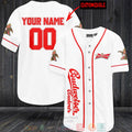 Personalized Budweiser custom white Baseball shirt