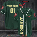 Personalized Jamson custom dark green Baseball shirt