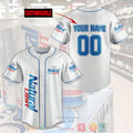 Personalized Natural Light custom white Baseball shirt