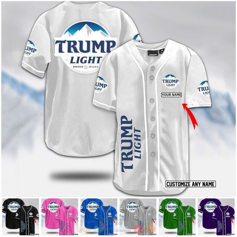 Trump light beer custom name baseball jersey