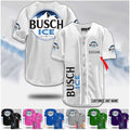 Busch ice beer custom name baseball jersey