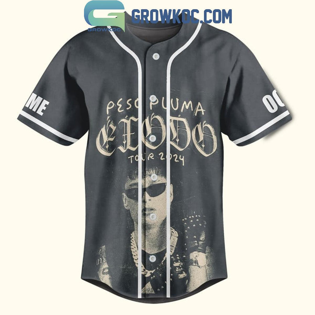 Peso Pluma Exodo Tour 2024 With Schedule Personalized Baseball Jersey