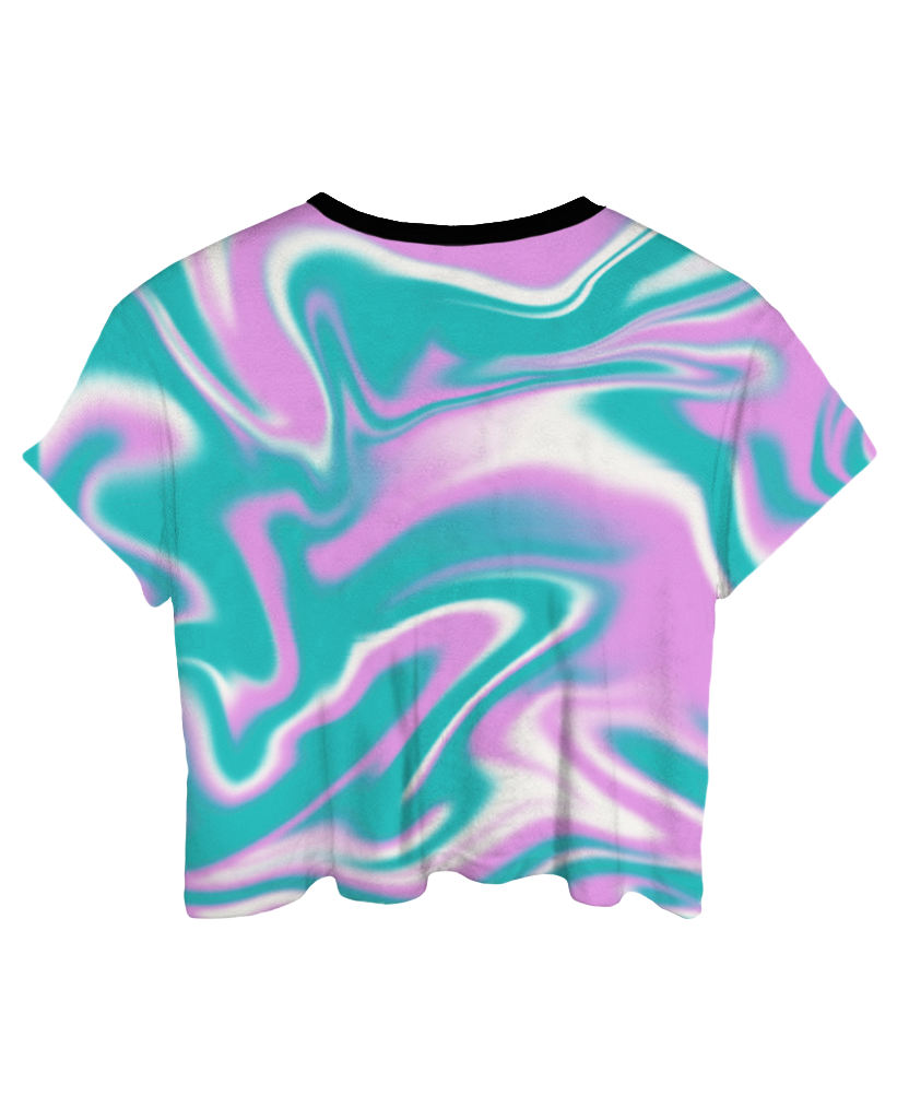 VHS Glyph Crop Top
