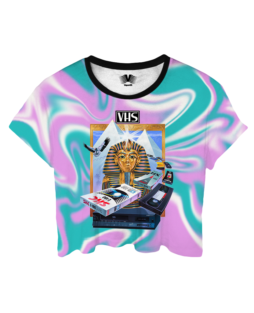VHS Glyph Crop Top