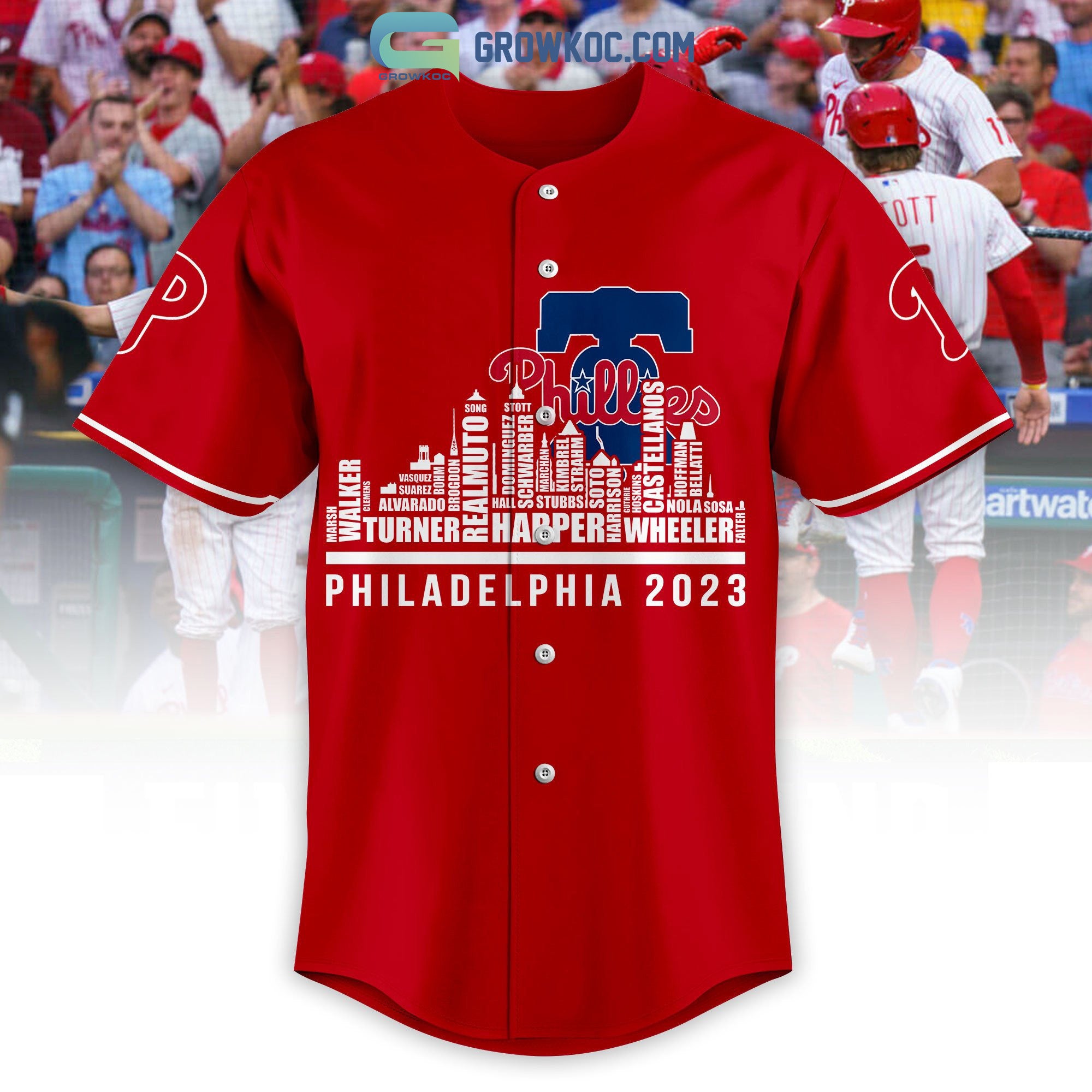 Philadelphia Phillies City Champions Best Team Personalized Red Design Baseball Jersey