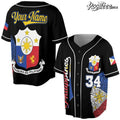 Philippines Flag Coat of Arms Filipino Custom Baseball Jersey