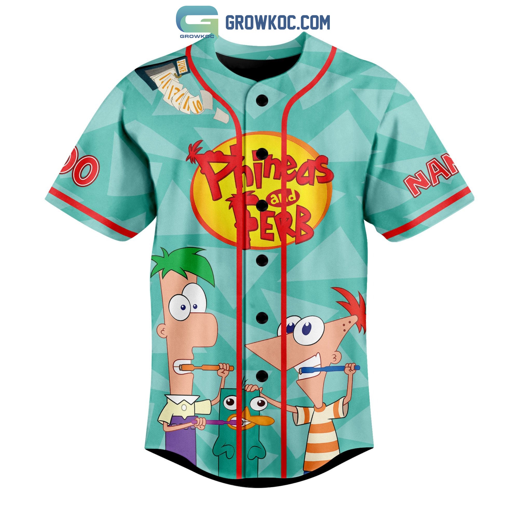 Phineas And Ferb I Know What I Gonna Do Today Personalized Baseball Jersey