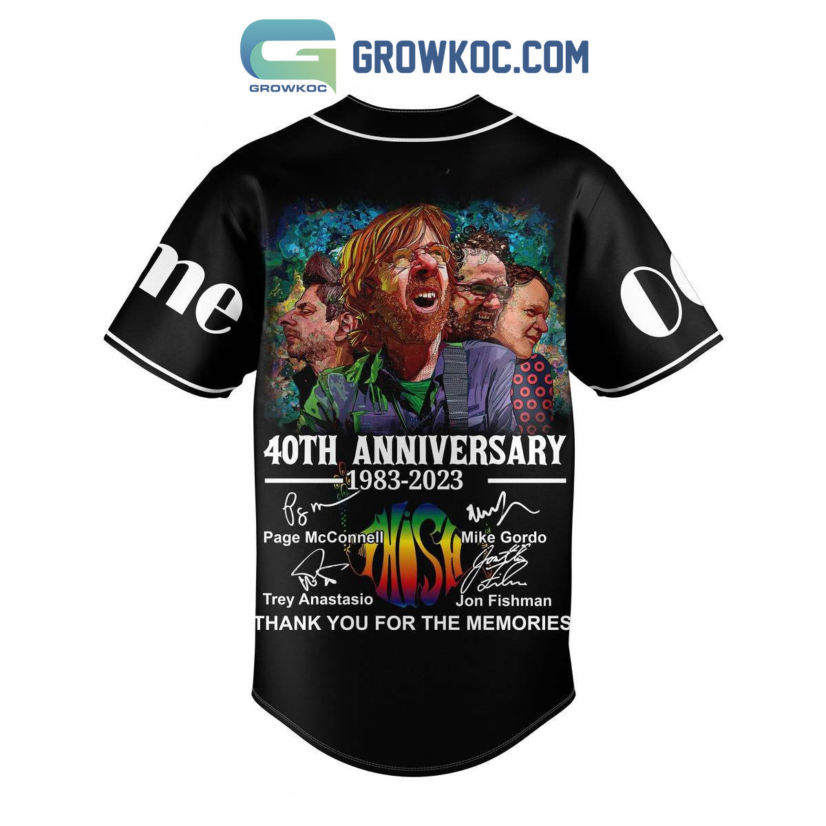 Phish 40th Anniversary 1983 2023 Memories Personalized Baseball Jersey