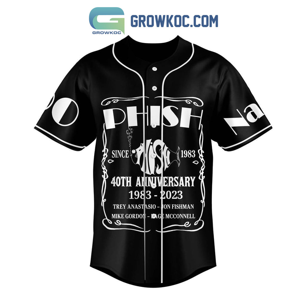 Phish 40th Anniversary 1983 2023 Memories Personalized Baseball Jersey