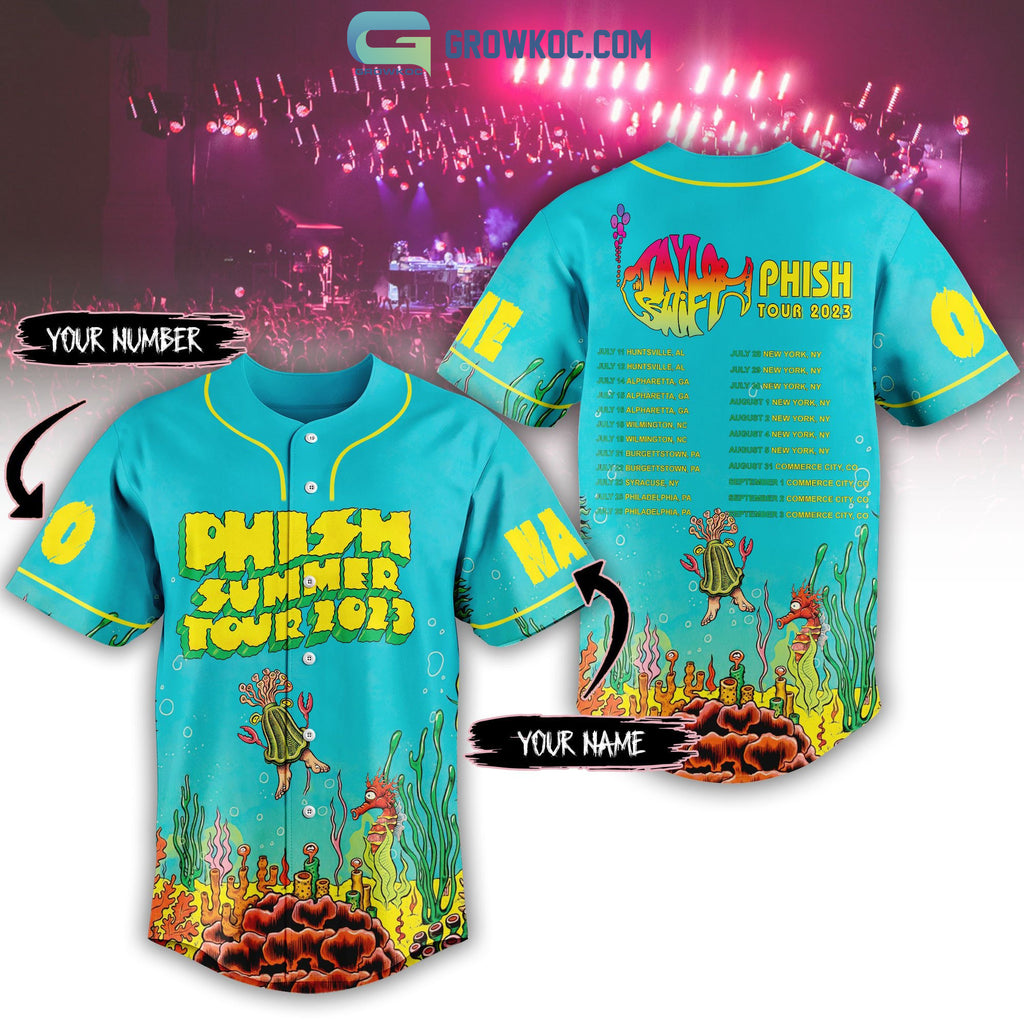 Phish Summer Tour 2023 Sea Design Personalized Baseball Jersey