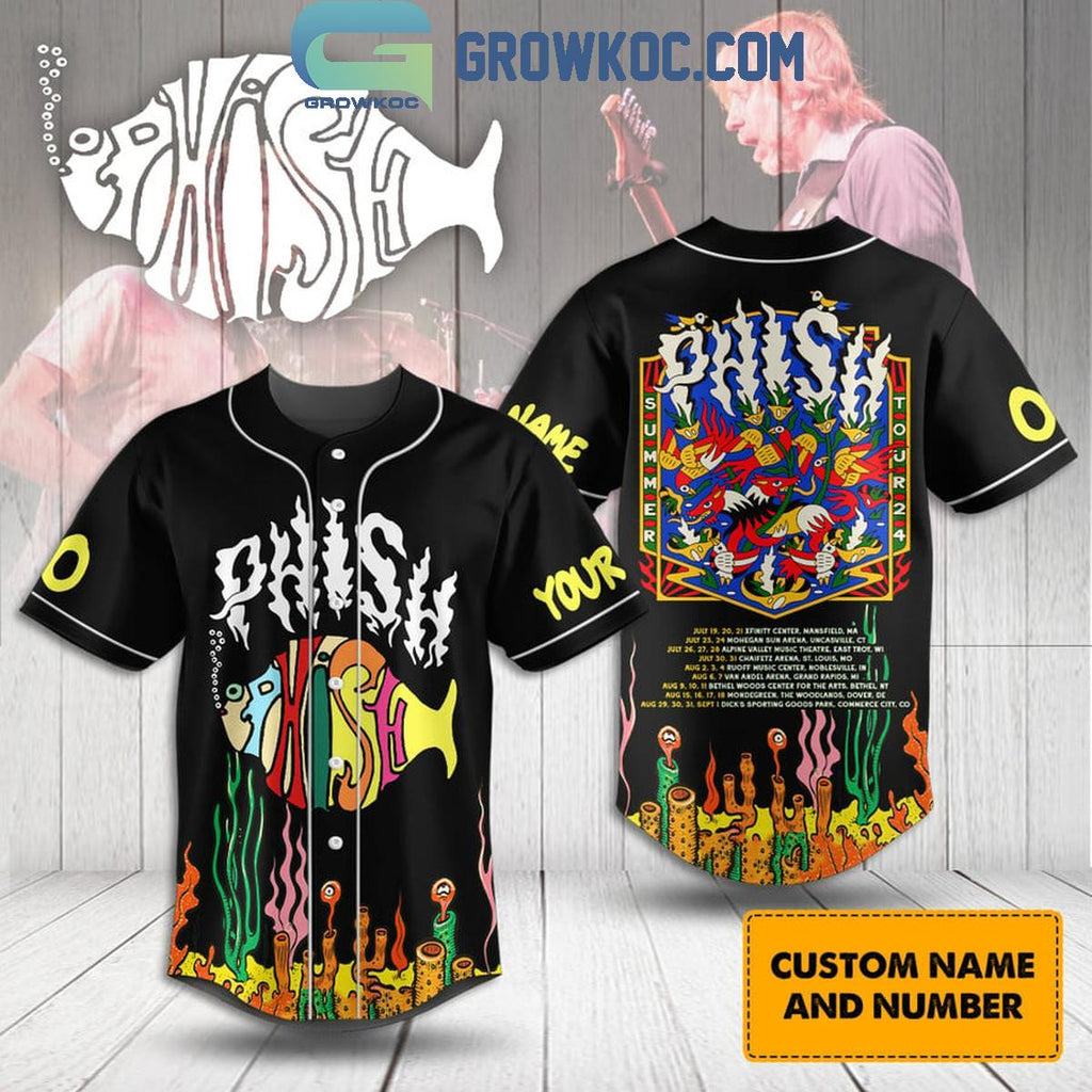 Phish Summer Tour 2024 Personalized Baseball Jersey