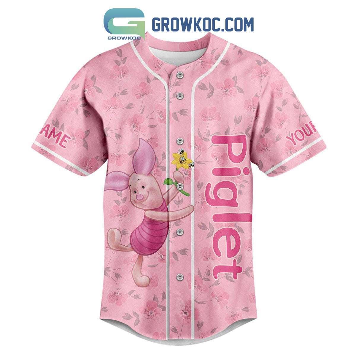 Piglet The Childhood Tour Personalized Baseball Jersey