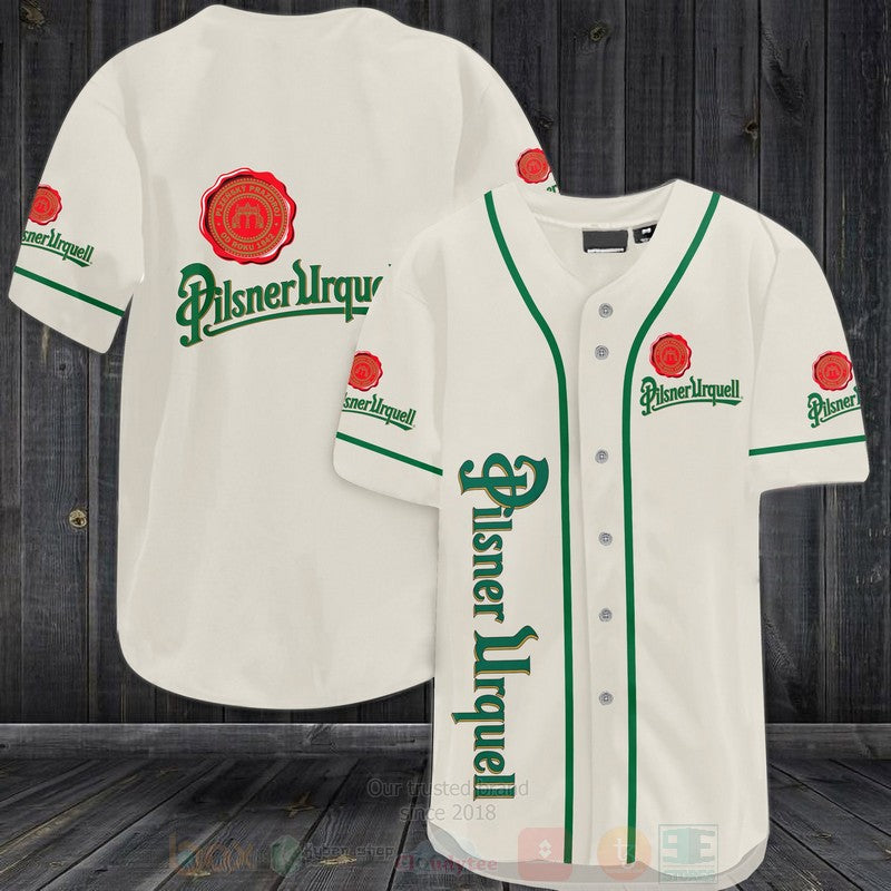 FASHION Pilsner Urquell Baseball Jerseys Botton Shirt
