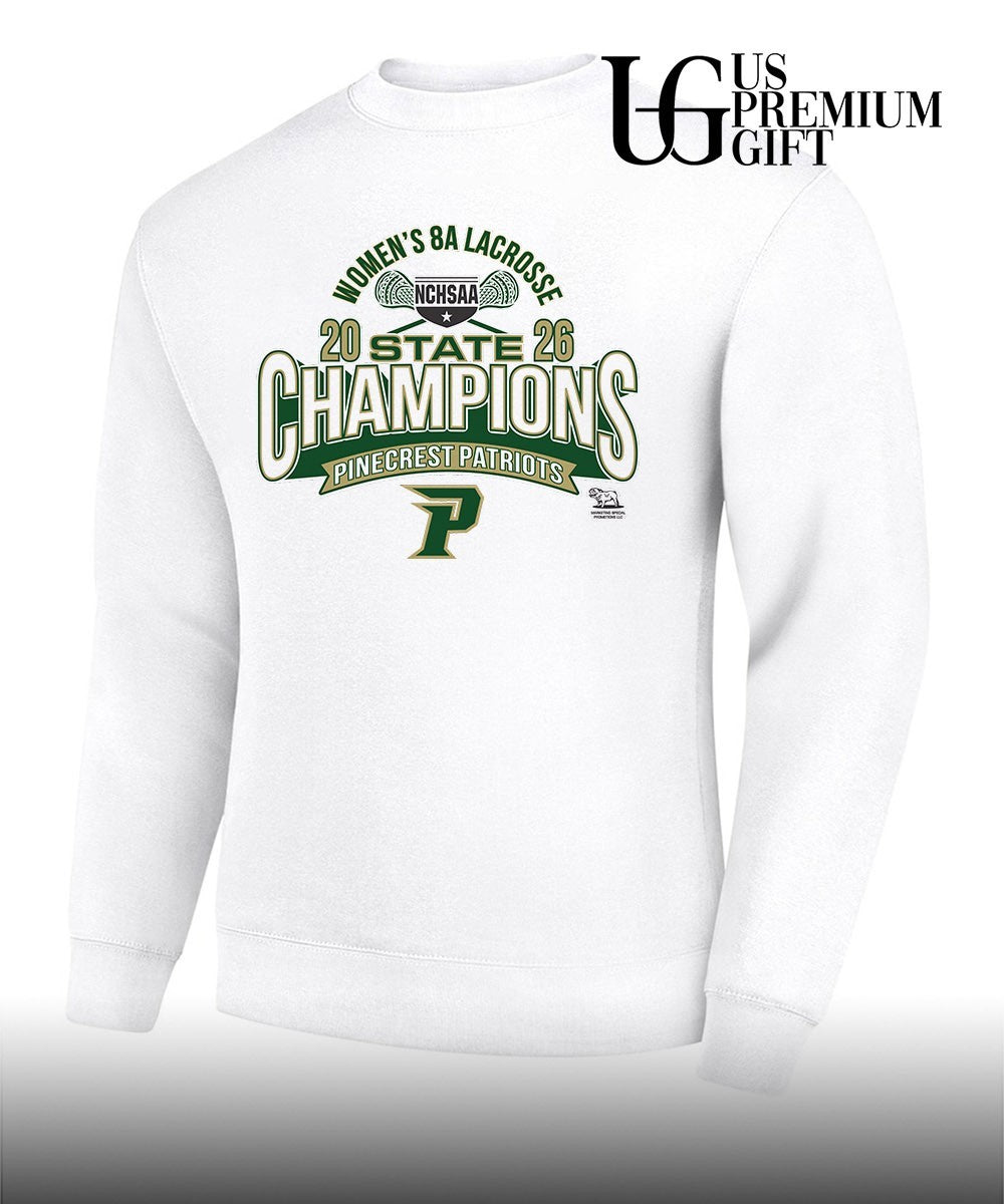 Pinecrest Patriots NCHSAA Women’s 8A Lacrosse State Championship 2026 shirt