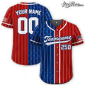 Pinstripe 250th America Anniversary 4th Of July Custom Baseball Jersey