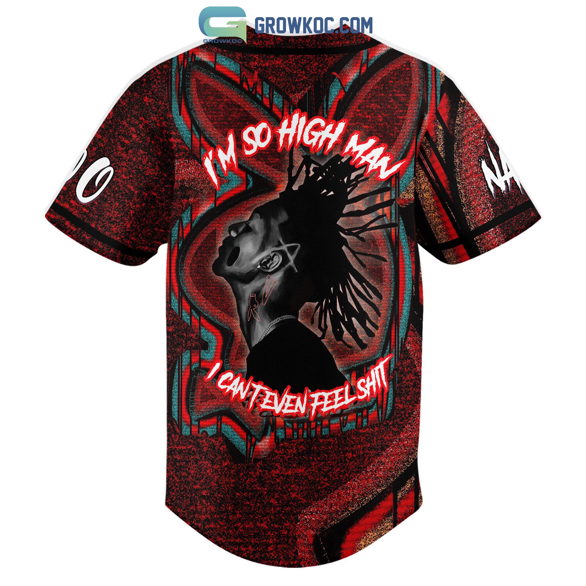 Playboi Carti I’m Go High Man I Can’t Even Feel Shit Personalized Baseball Jersey