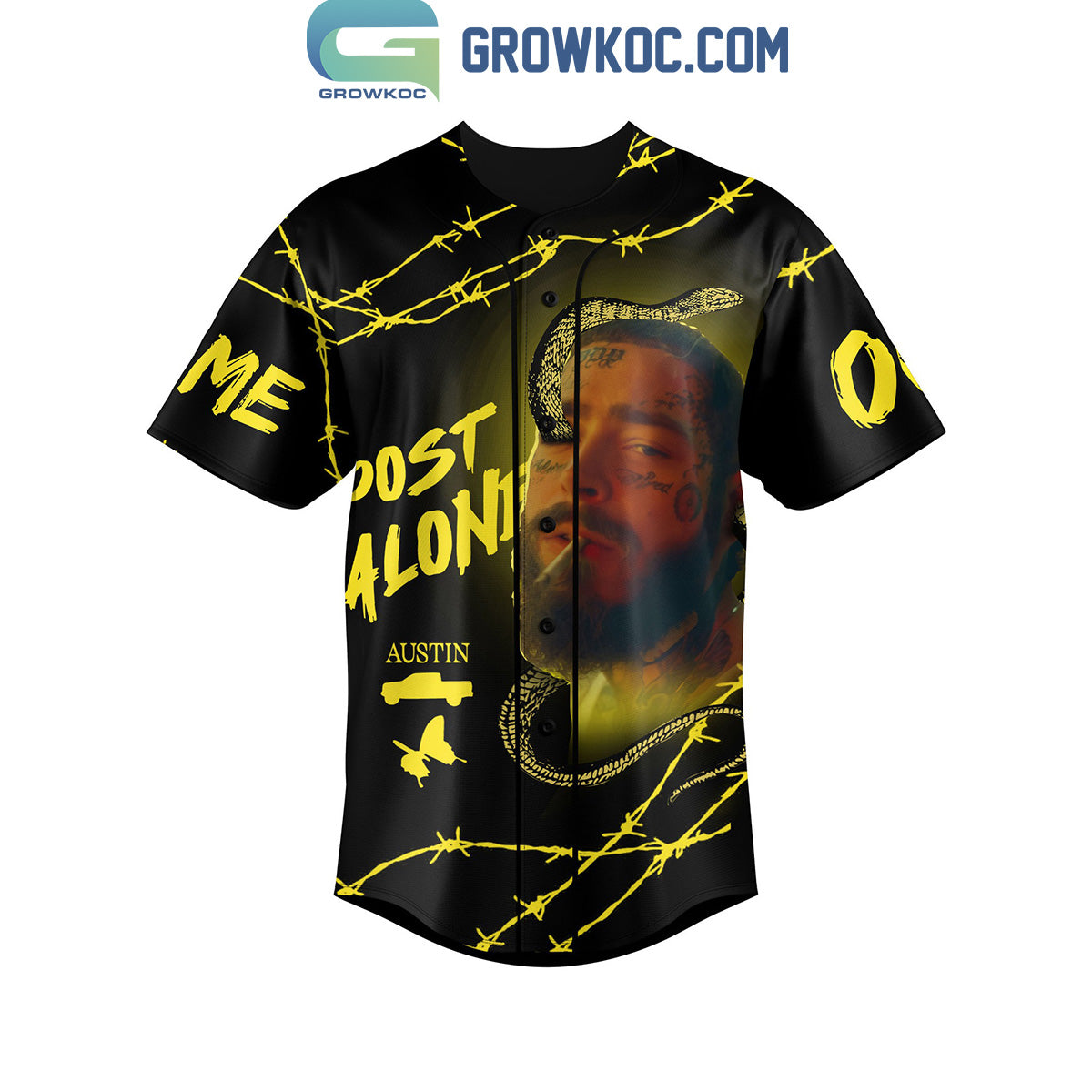 Post Malone I Have It I Work My Magic Black Version Personalized Baseball Jersey