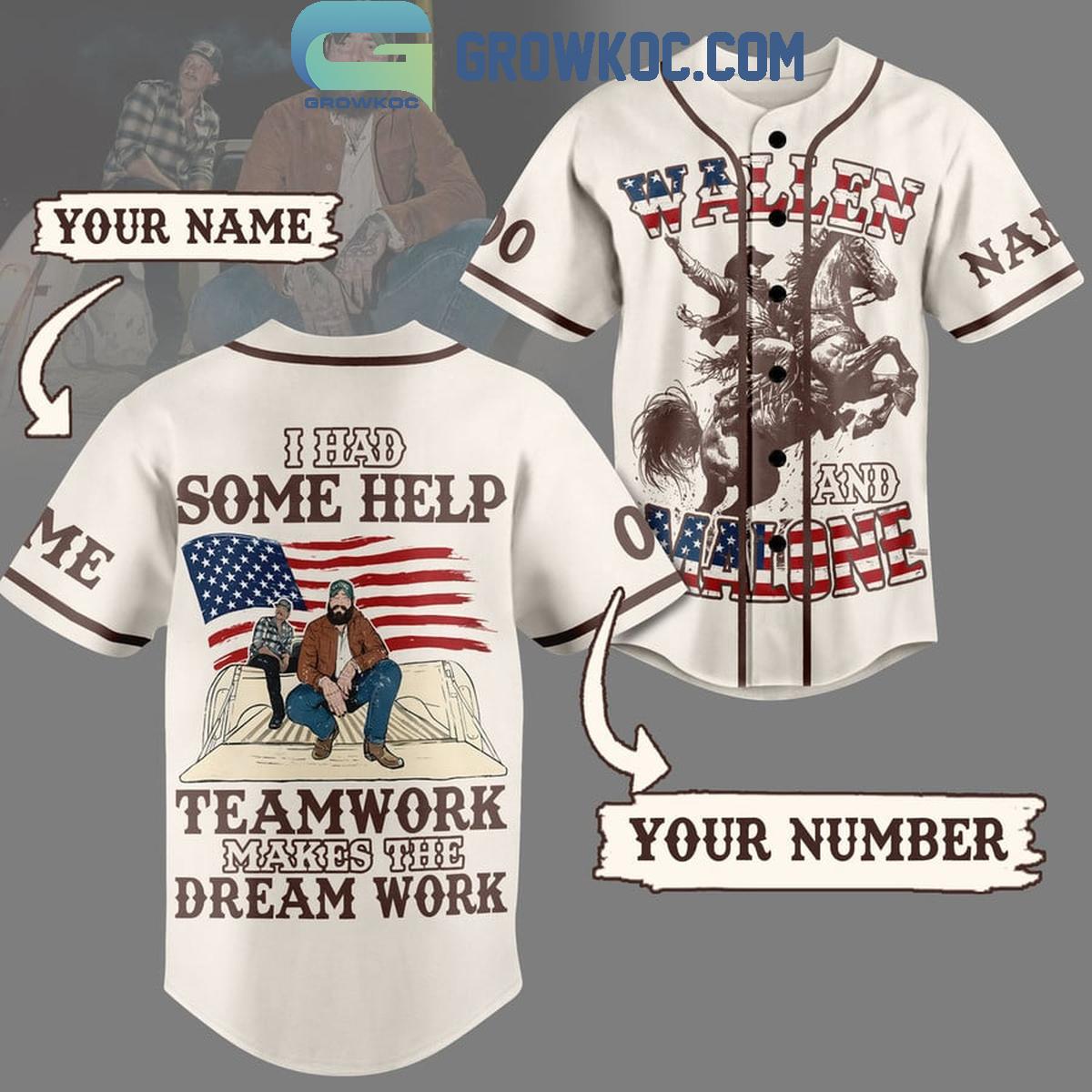 Post Malone Teamwork Makes The Dream Work Personalized Baseball Jersey