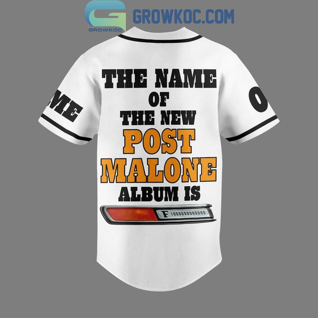 Post Malone The New Album Is F-1 Trillion Personalized Baseball Jersey