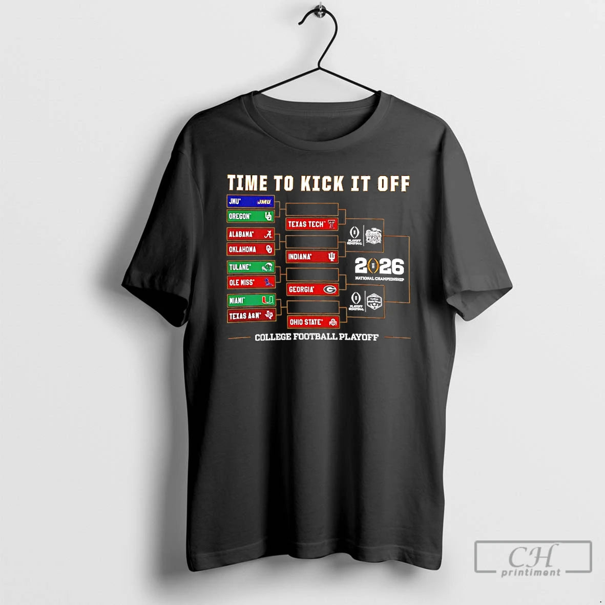 Premium 2025 26 College Football Playoff Timje To Kick It Off Bracket T Shirts Sweater Hoodie, Sweatshirt | InkRitualCo.com