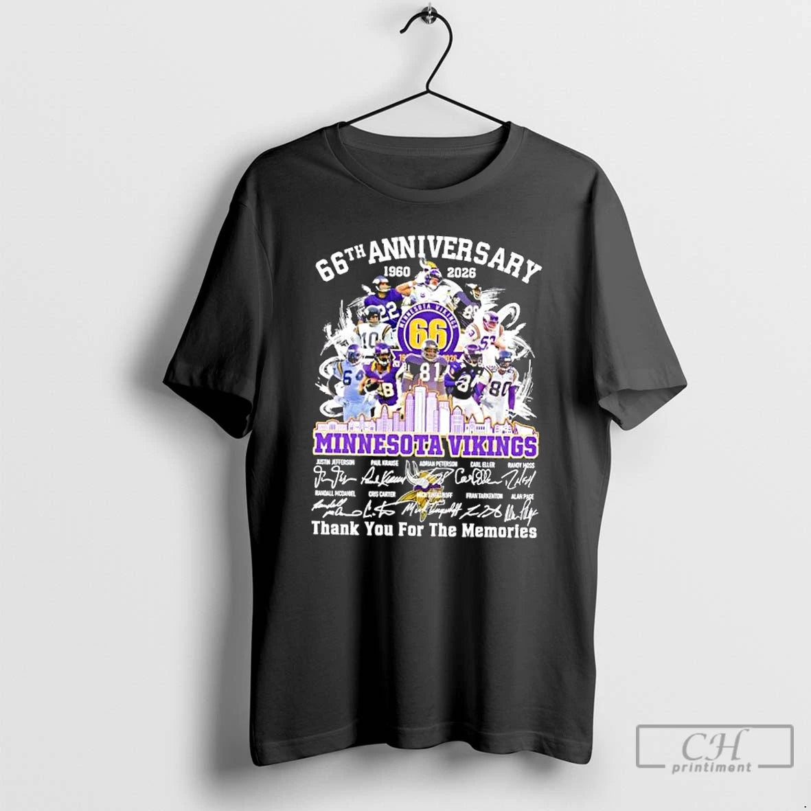 Premium 66th Anniversary 1960 2026 Minnesota Vikings Justin Jefferson And Legends Thank You For The T-Shirts, Hoodie,...