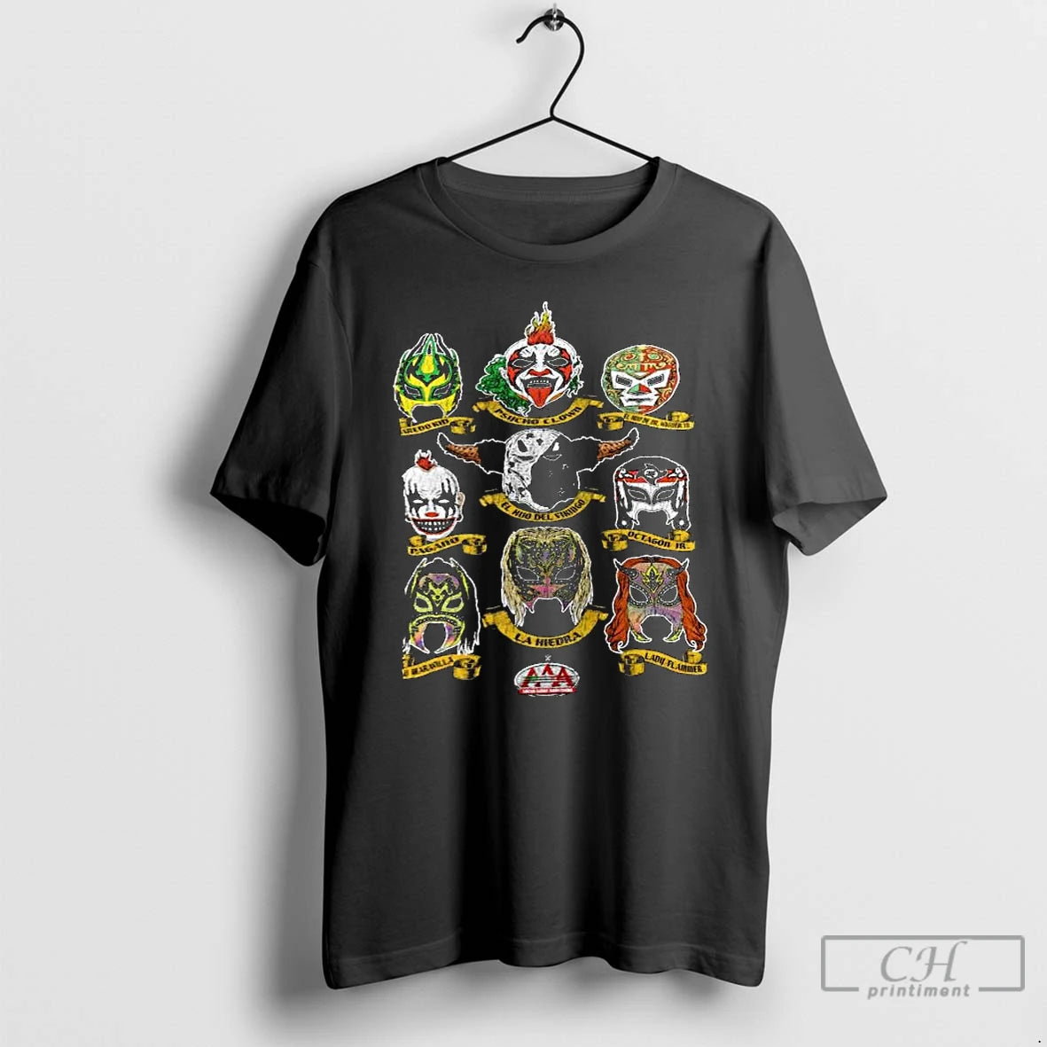 Premium Aaa Luchadores Masks T-Shirts, Hoodie, Sweatshirt | InkRitualCo.com