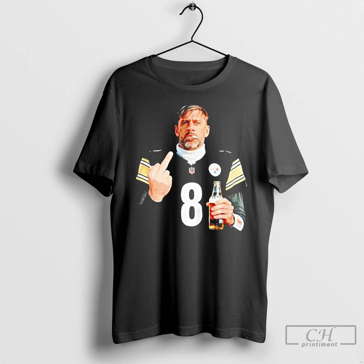 Premium Aaron Rodgers Middle Finger Smoking And Drinking Beer T-Shirts, Hoodie, Sweatshirt | InkRitualCo.com