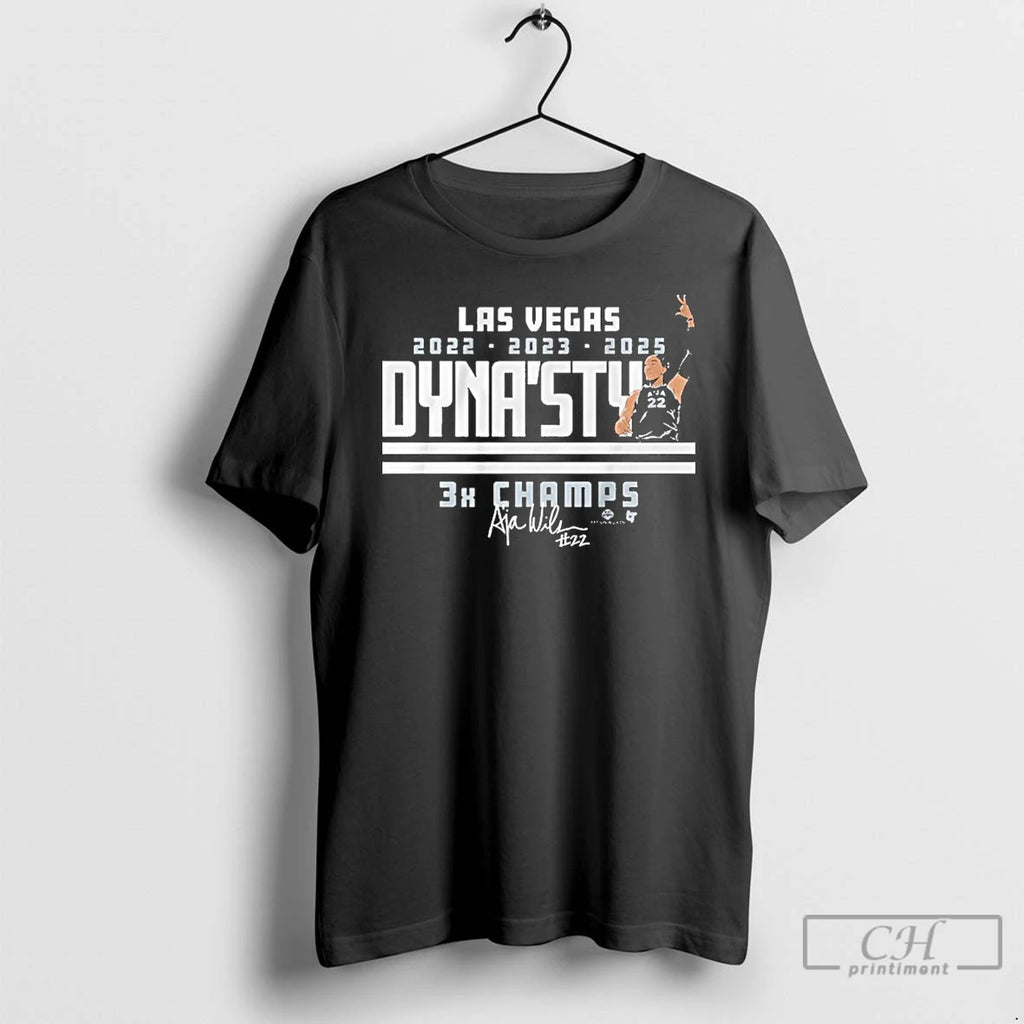 Premium Aja Wilson Dynasty 3x Champions T Shirts Hoodie, Sweatshirt | InkRitualCo.com