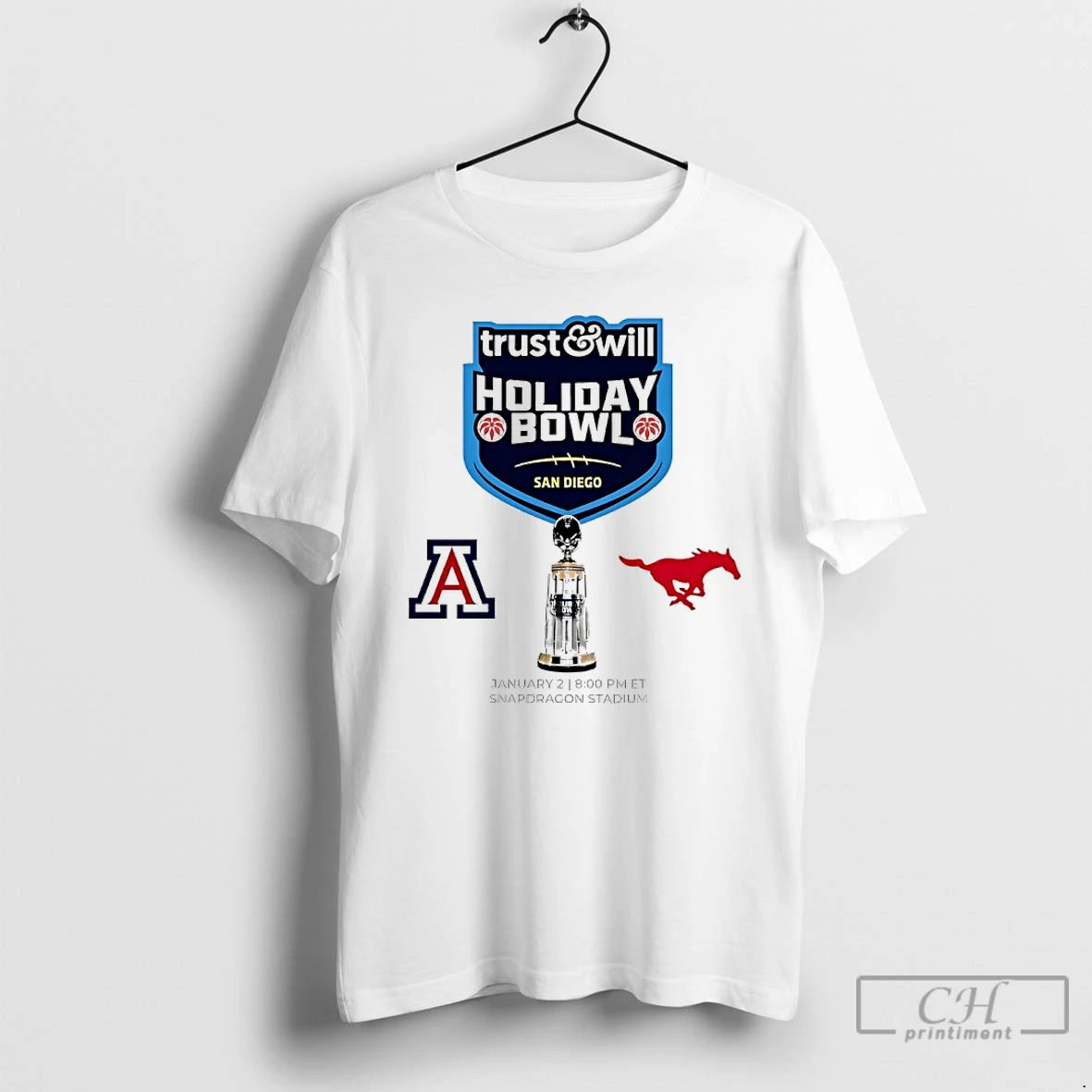 Premium Arizona Wildcats Vs Mustang Smu 2025 Trust Will Holiday Bowl T-Shirts, Hoodie, Sweatshirt | InkRitualCo.com