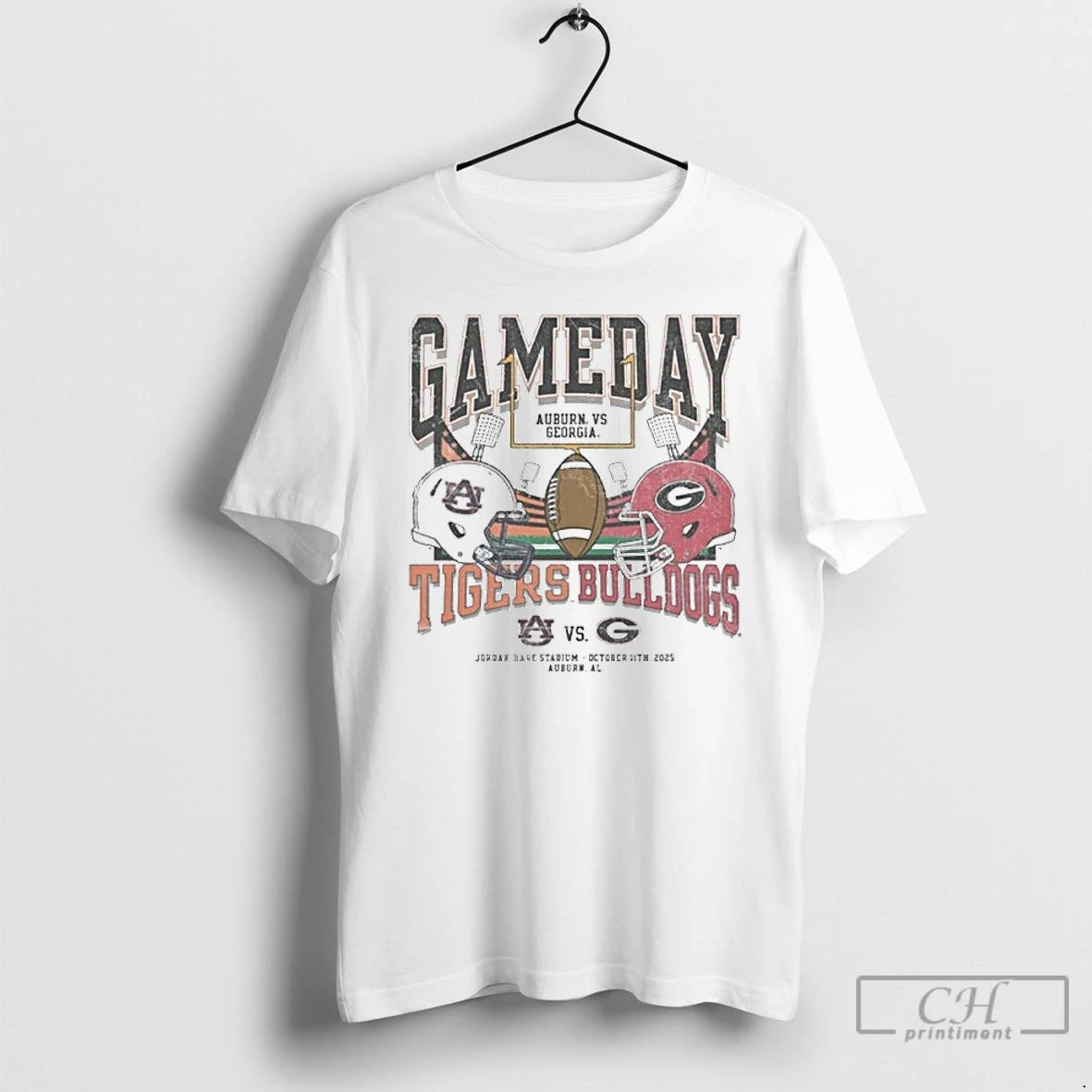 Premium Auburn Vs Uga 2025 Gameday Matchup Helmet T Shirts Hoodie, Sweatshirt | InkRitualCo.com