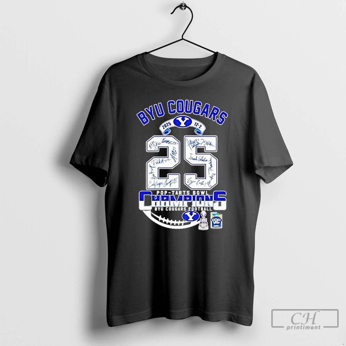 Premium Byu Cougars 2025 Pop Tarts Bowl Champions Trophy Signatures T-Shirts, Hoodie, Sweatshirt | InkRitualCo.com