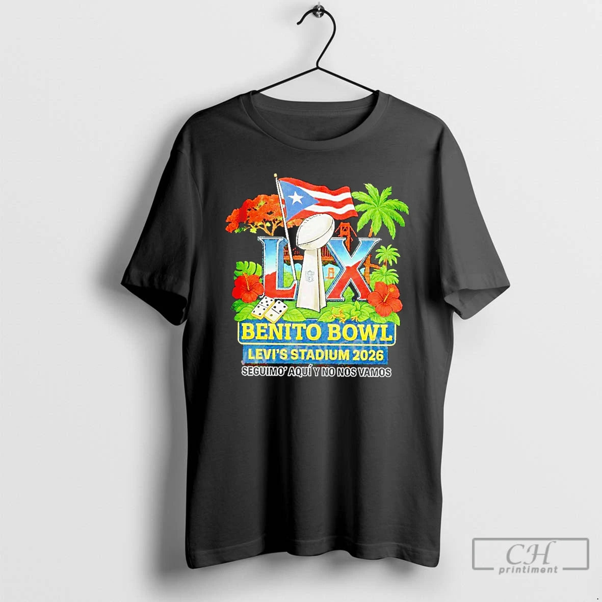 Premium Bad Bunny Benito Bowl Levis Stadium 2026 Seguimo Aqui Y No Nos Vamos T-Shirts, Hoodie, Sweatshirt | InkRitualCo.com
