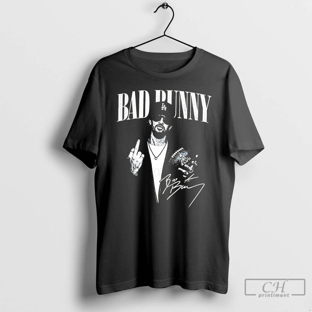 Premium Bad Bunny Middle Finger Bowl 2026 Halftime Show Signature T-Shirts, Hoodie, Sweatshirt | InkRitualCo.com