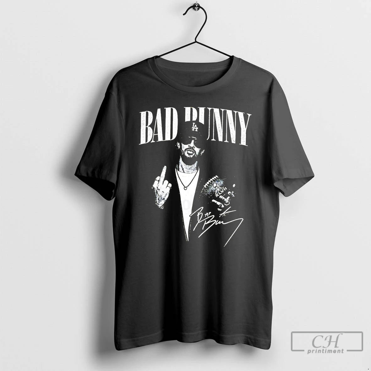 Premium Bad Bunny Middle Finger Bowl 2026 Halftime Show Signature T-Shirts, Hoodie, Sweatshirt | InkRitualCo.com