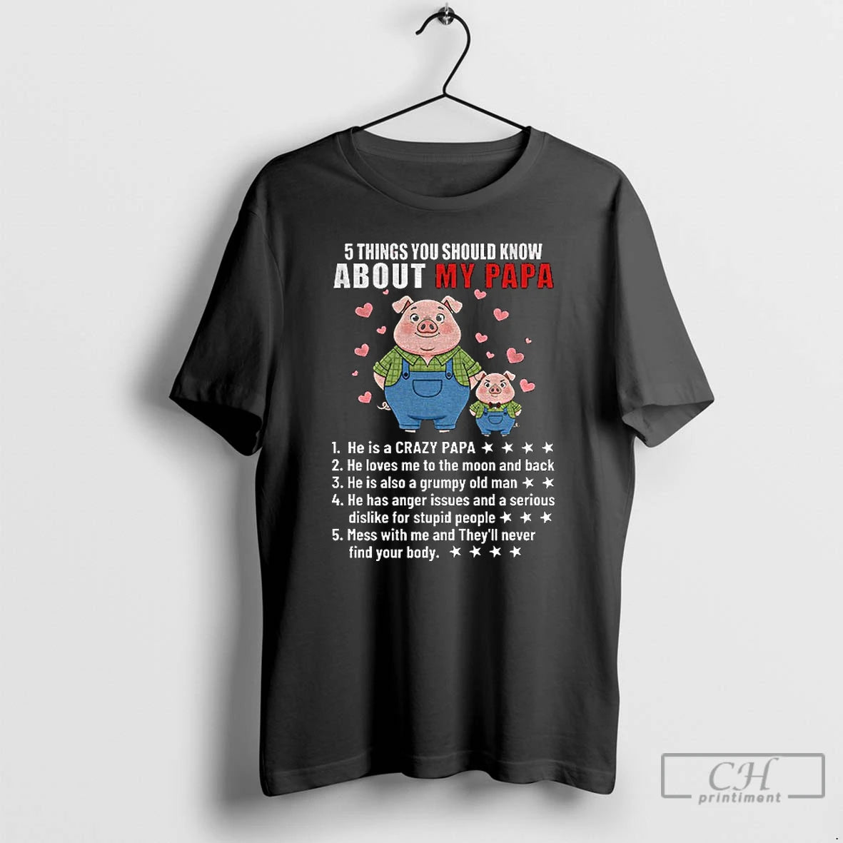 Premium Big 5 Things You Should Know About My Papa He Is A Crazy Papa T-Shirts, Hoodie, Sweatshirt | InkRitualCo.com