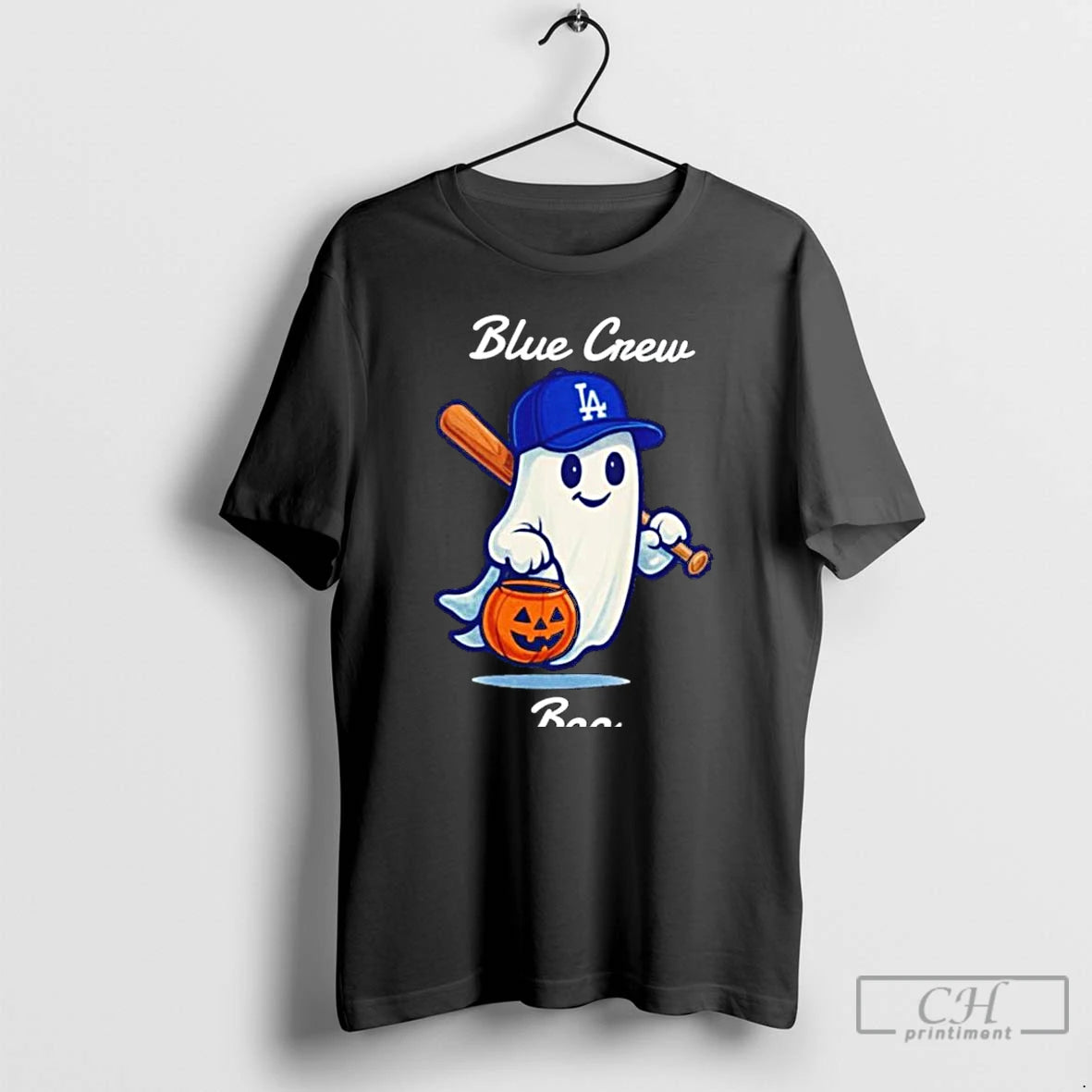 Premium Blue Crew Dodgers Happy Halloween Boo Ghost T Shirts Hoodie, Sweatshirt | InkRitualCo.com