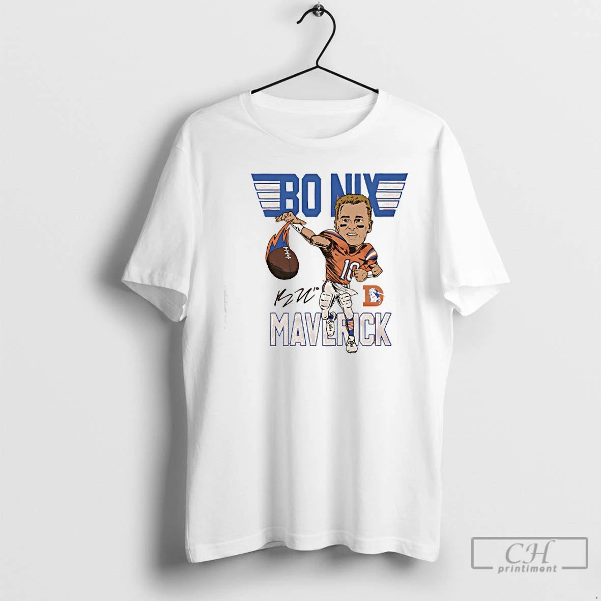Premium Broncos Bo Nix Maverick Signature T Shirts Hoodie, Sweatshirt | InkRitualCo.com